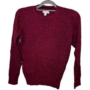 Red Blue Knit Cotton Sweater M Medium